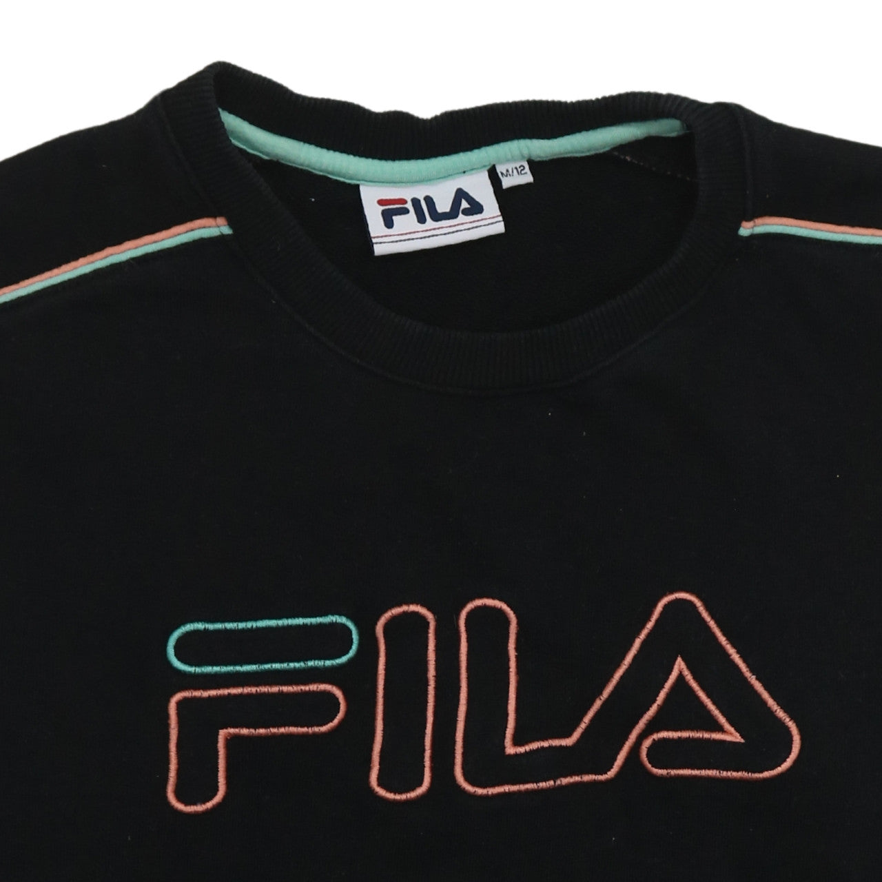 Womens UK Size 12 FILA Black Pullover Sweatshirt