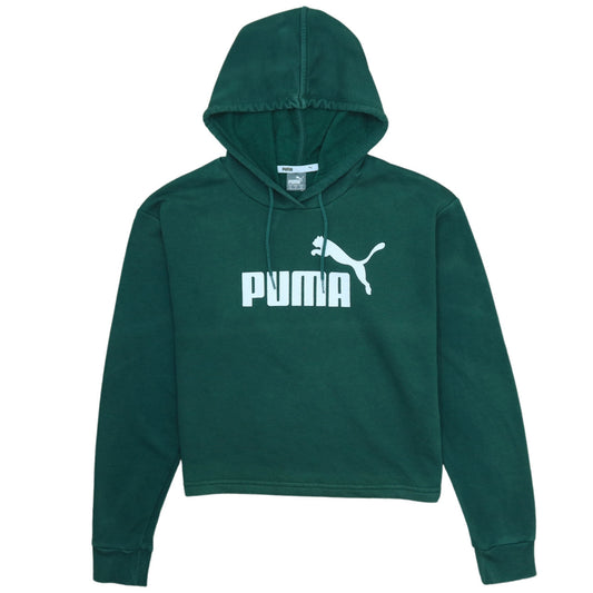 Womens UK Size XS PUMA Green Pullover Hoodie