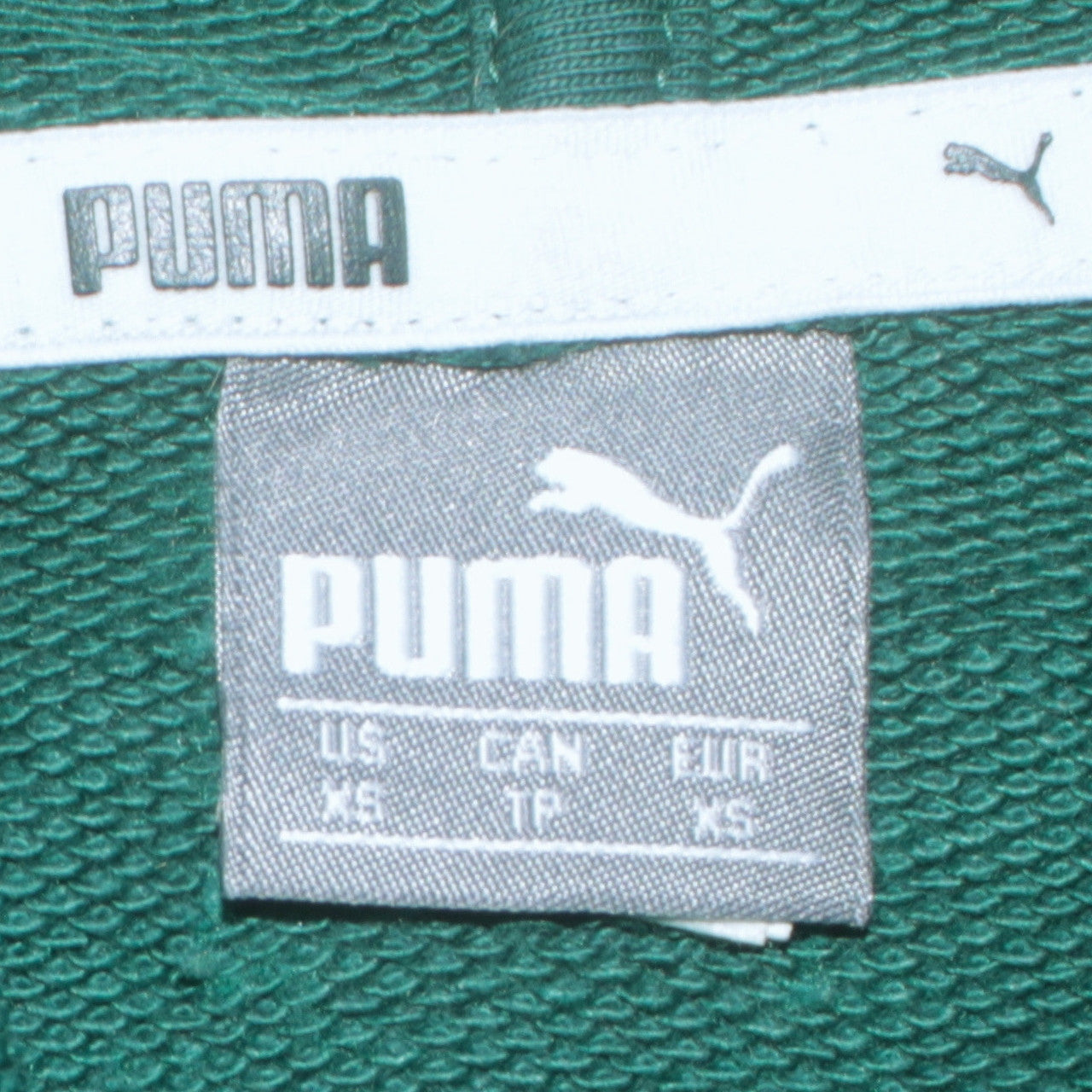 Womens UK Size XS PUMA Green Pullover Hoodie
