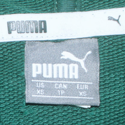 Womens UK Size XS PUMA Green Pullover Hoodie