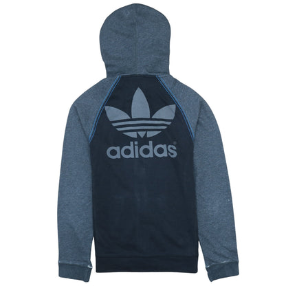 Mens UK Size XS adidas Blue Full Zip Hoodie