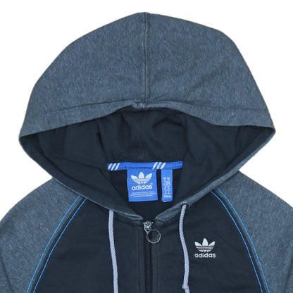 Mens UK Size XS adidas Blue Full Zip Hoodie