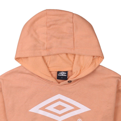 Womens UK Size L Umbro Orange Pullover Hoodie