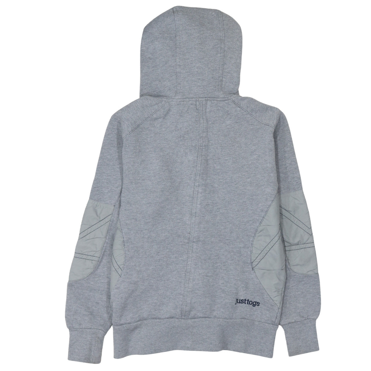 Womens UK Size 12 Just Togs Grey Full Zip Hoodie