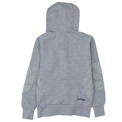 Womens UK Size 12 Just Togs Grey Full Zip Hoodie