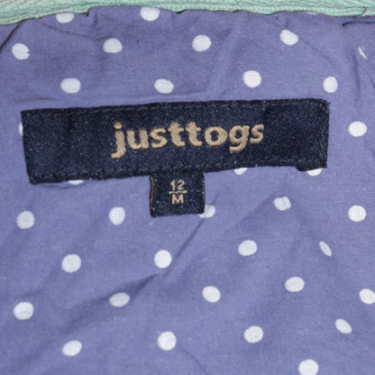 Womens UK Size 12 Just Togs Grey Full Zip Hoodie