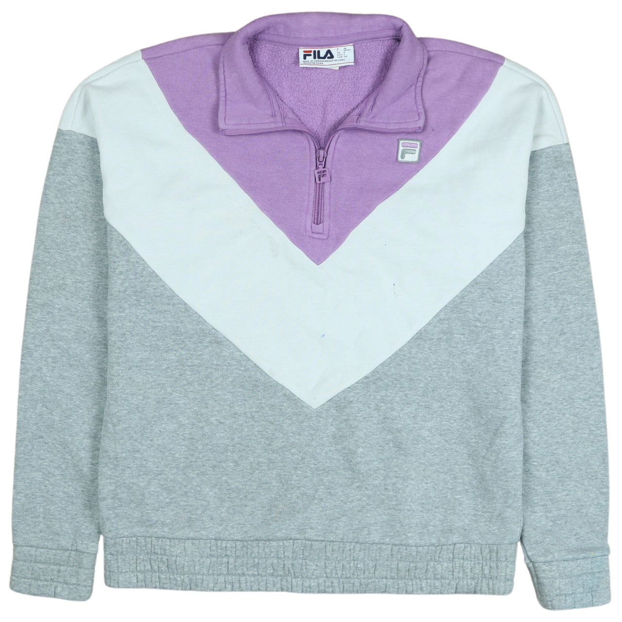 Womens UK Size S FILA Grey Pullover Sweatshirt