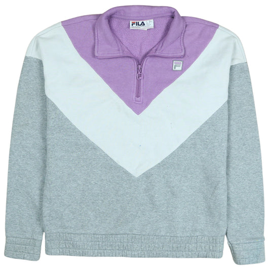 Womens UK Size S FILA Grey Pullover Sweatshirt