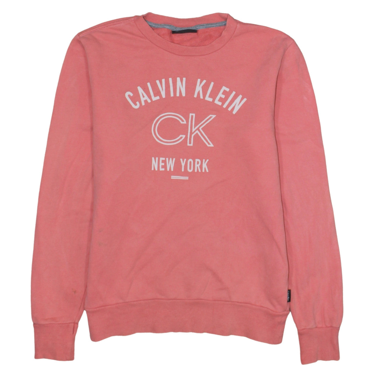 Womens UK Size M Calvin Klein Pink Pullover Sweatshirt