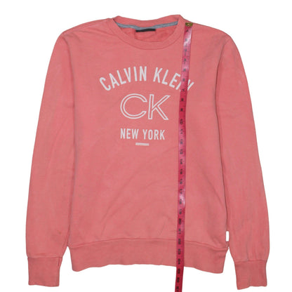 Womens UK Size M Calvin Klein Pink Pullover Sweatshirt