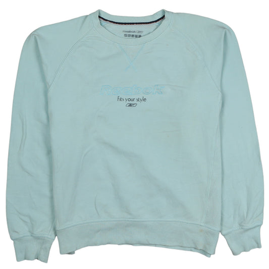 Womens UK Size XL Reebok Blue Pullover Sweatshirt