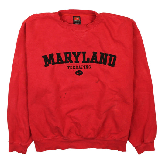 Mens UK Size L Nike Red Pullover Sweatshirt