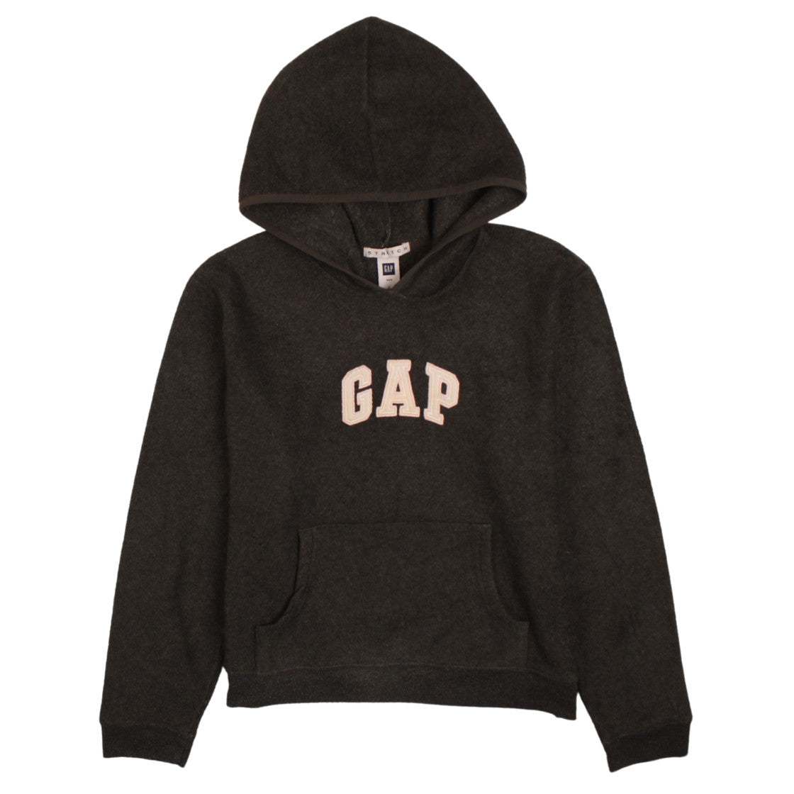 Gap Women's Black L Pullover Hoodie with Logo and Kangaroo Pocket