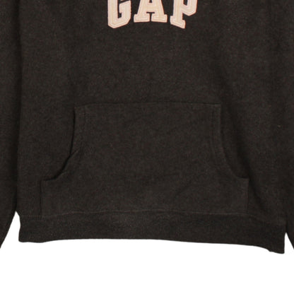 Gap Women's Black L Pullover Hoodie with Logo and Kangaroo Pocket