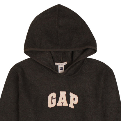 Gap Women's Black L Pullover Hoodie with Logo and Kangaroo Pocket