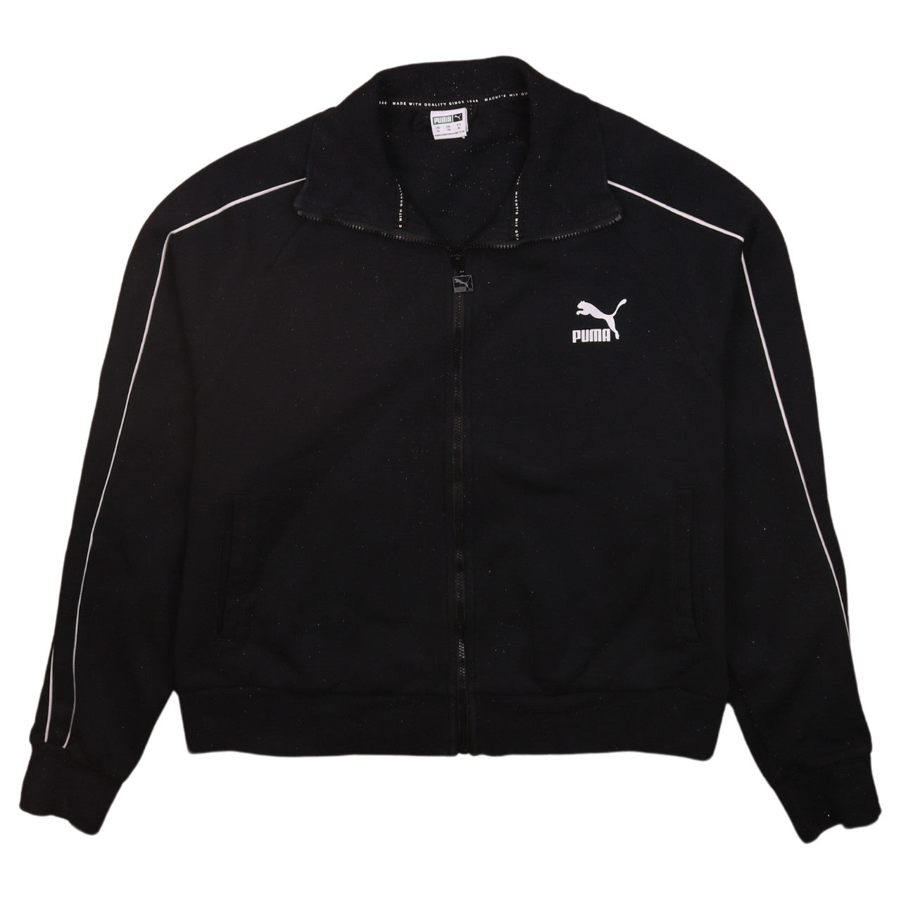 Womens UK Size XL PUMA Black Full Zip Sweatshirt