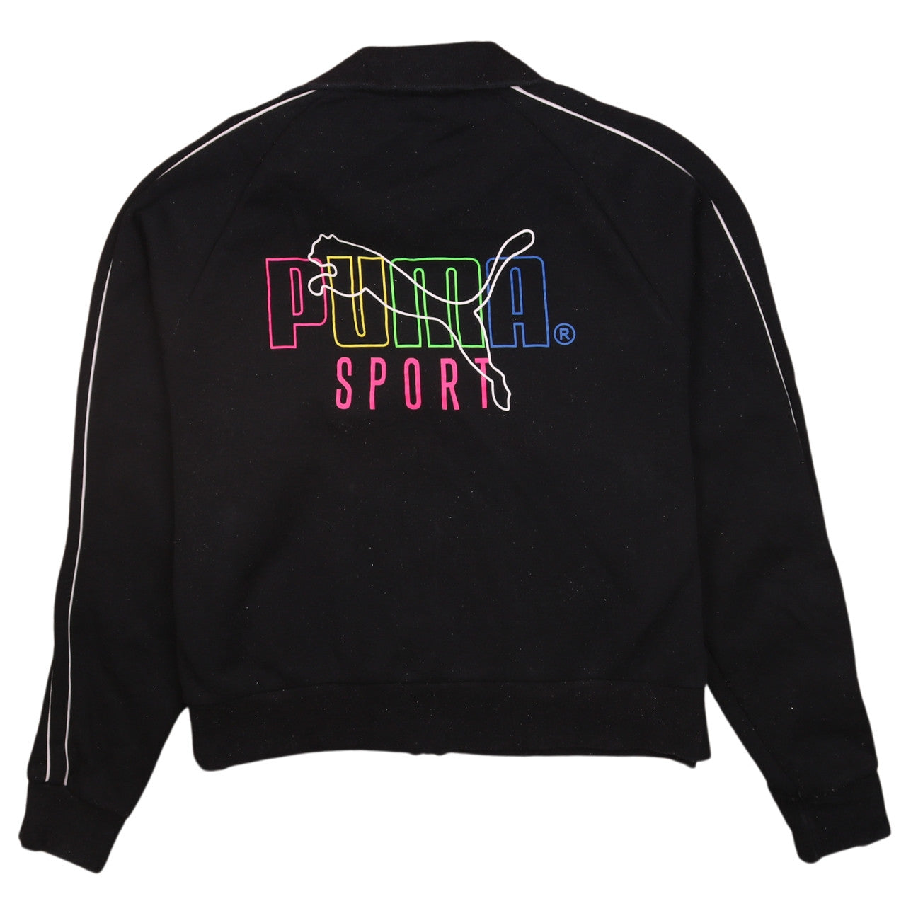 Womens UK Size XL PUMA Black Full Zip Sweatshirt