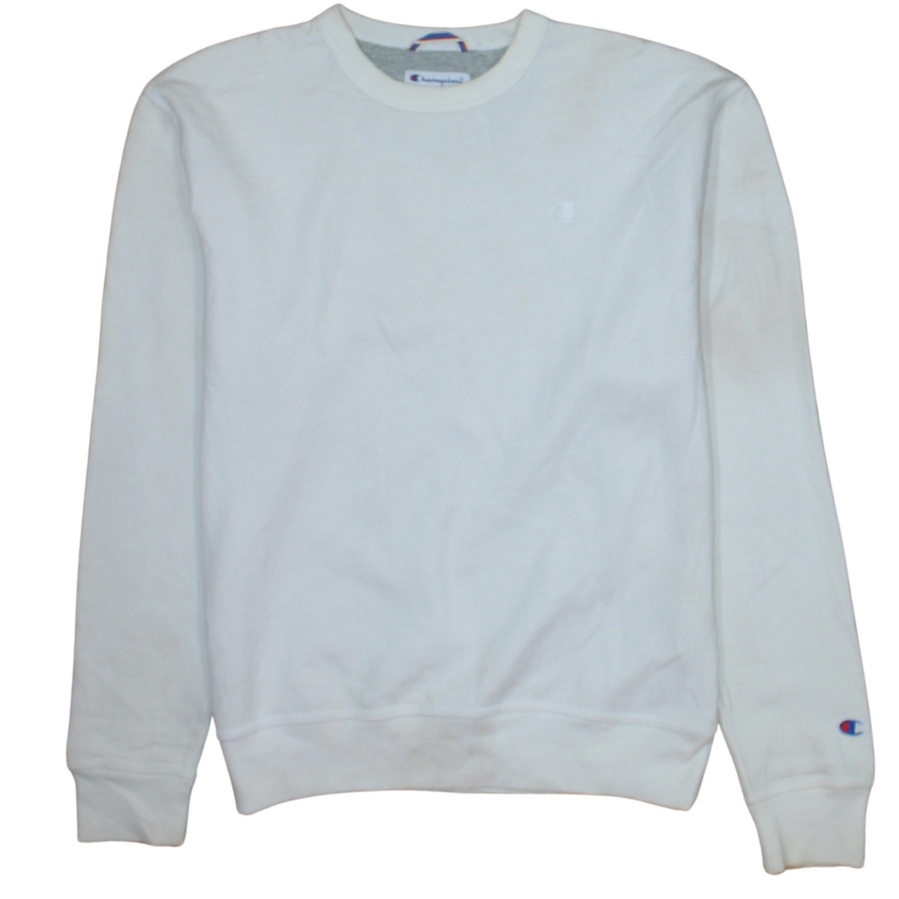 Mens UK Size M Champion White Pullover Sweatshirt