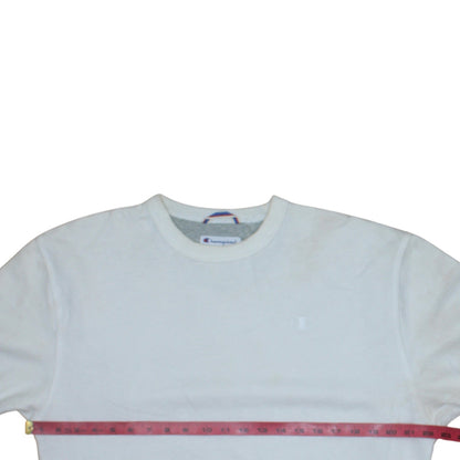 Mens UK Size M Champion White Pullover Sweatshirt
