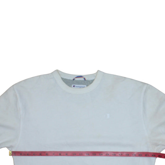 Mens UK Size M Champion White Pullover Sweatshirt