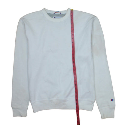 Mens UK Size M Champion White Pullover Sweatshirt
