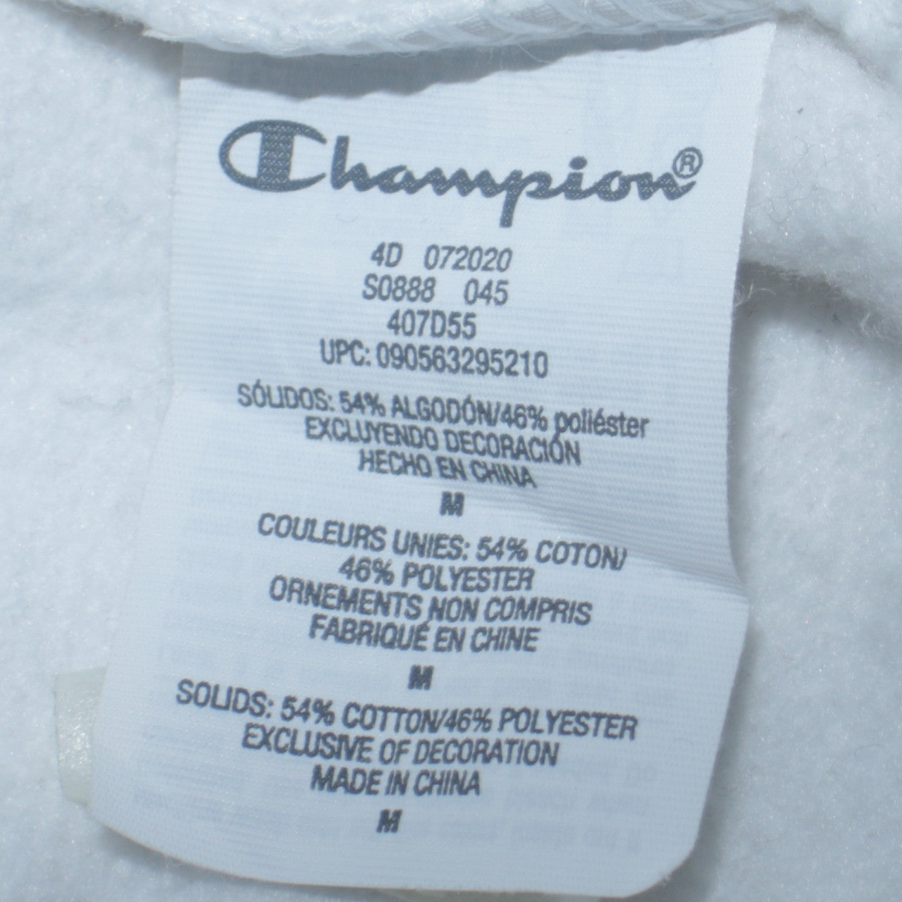 Mens UK Size M Champion White Pullover Sweatshirt