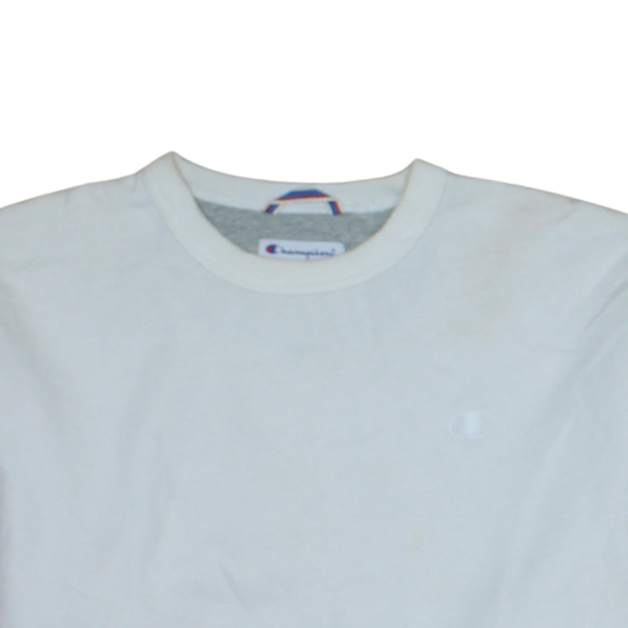 Mens UK Size M Champion White Pullover Sweatshirt