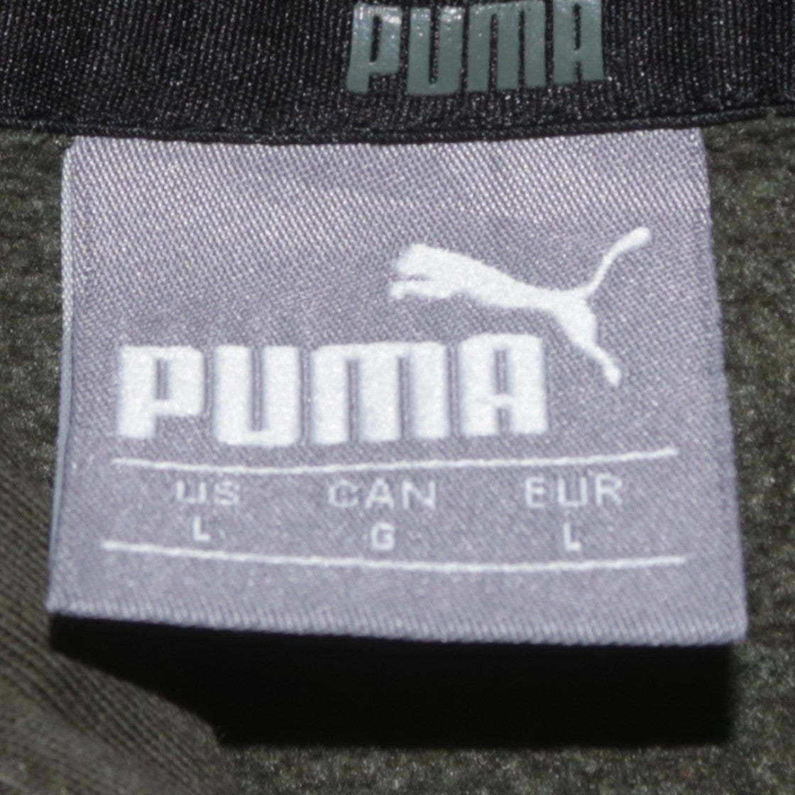 Mens UK Size L PUMA Green Pullover Hoodie
