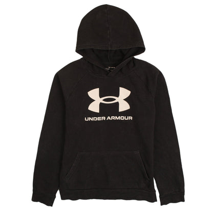 Under Armour Boys Black XL Pullover Hoodie with Logo Fleece ColdGear