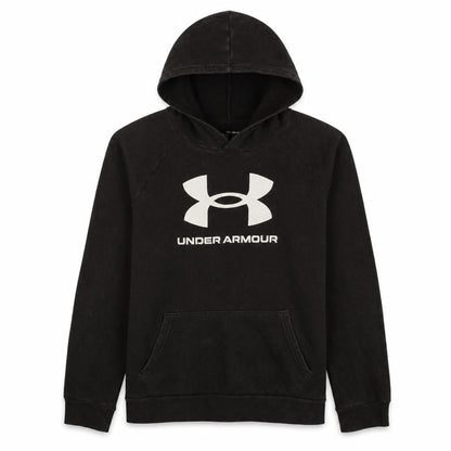 Under Armour Boys Black XL Pullover Hoodie with Logo Fleece ColdGear