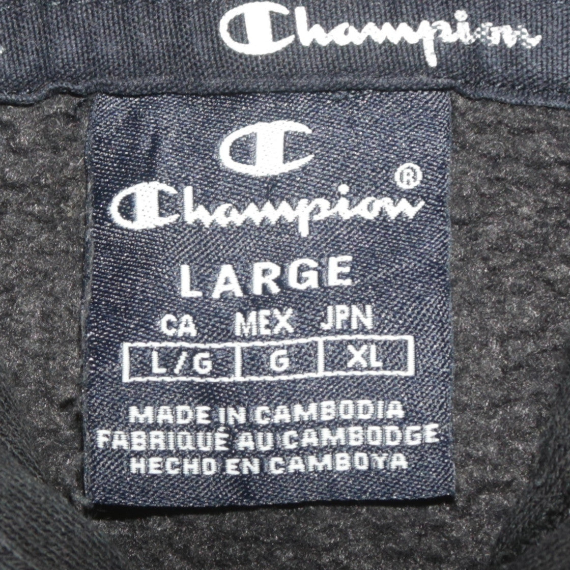 Mens UK Size L Champion Black Pullover Hoodie