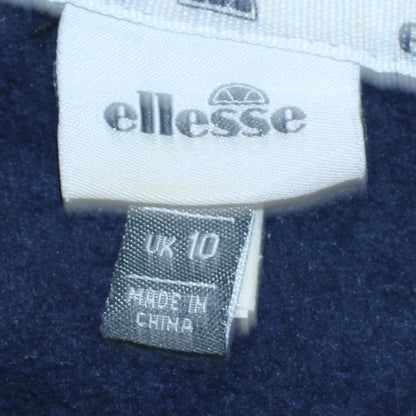 Womens UK Size 10 ellesse Blue Full Zip Hoodie