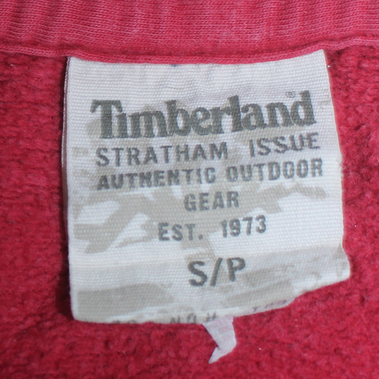 Mens UK Size S Timberland Red Full Zip Hoodie