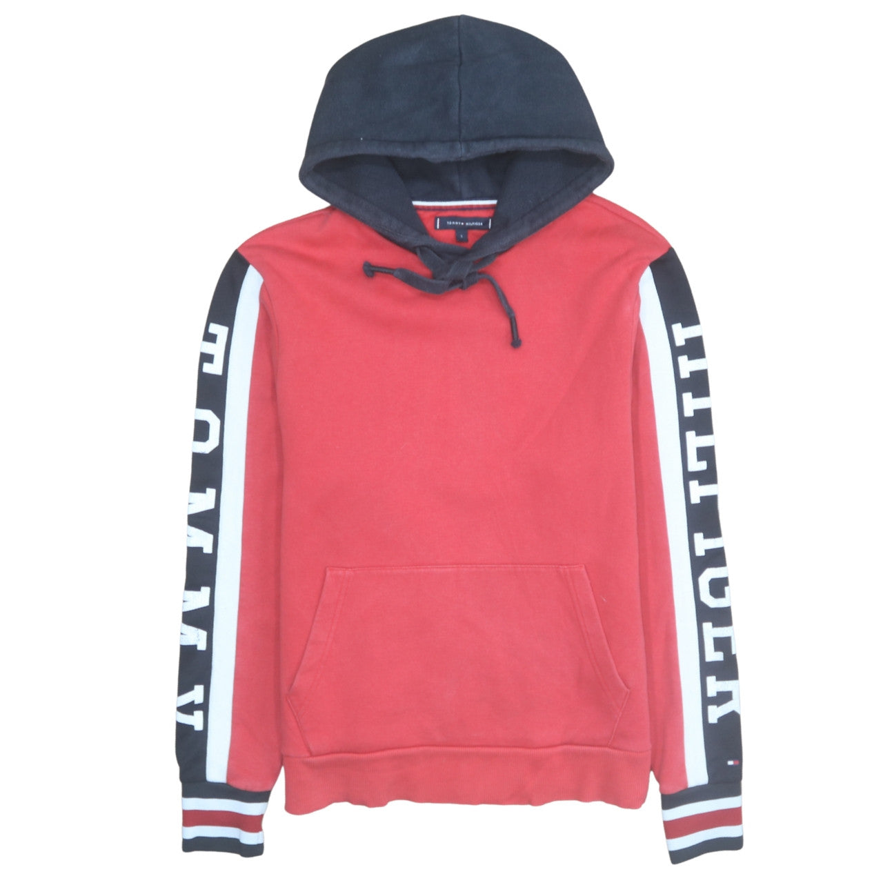 Mens UK Size S Tommy Hilfiger Red Pullover Hoodie