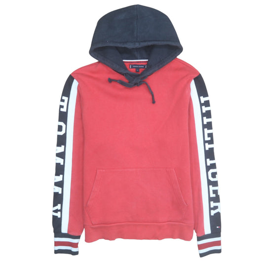 Mens UK Size S Tommy Hilfiger Red Pullover Hoodie