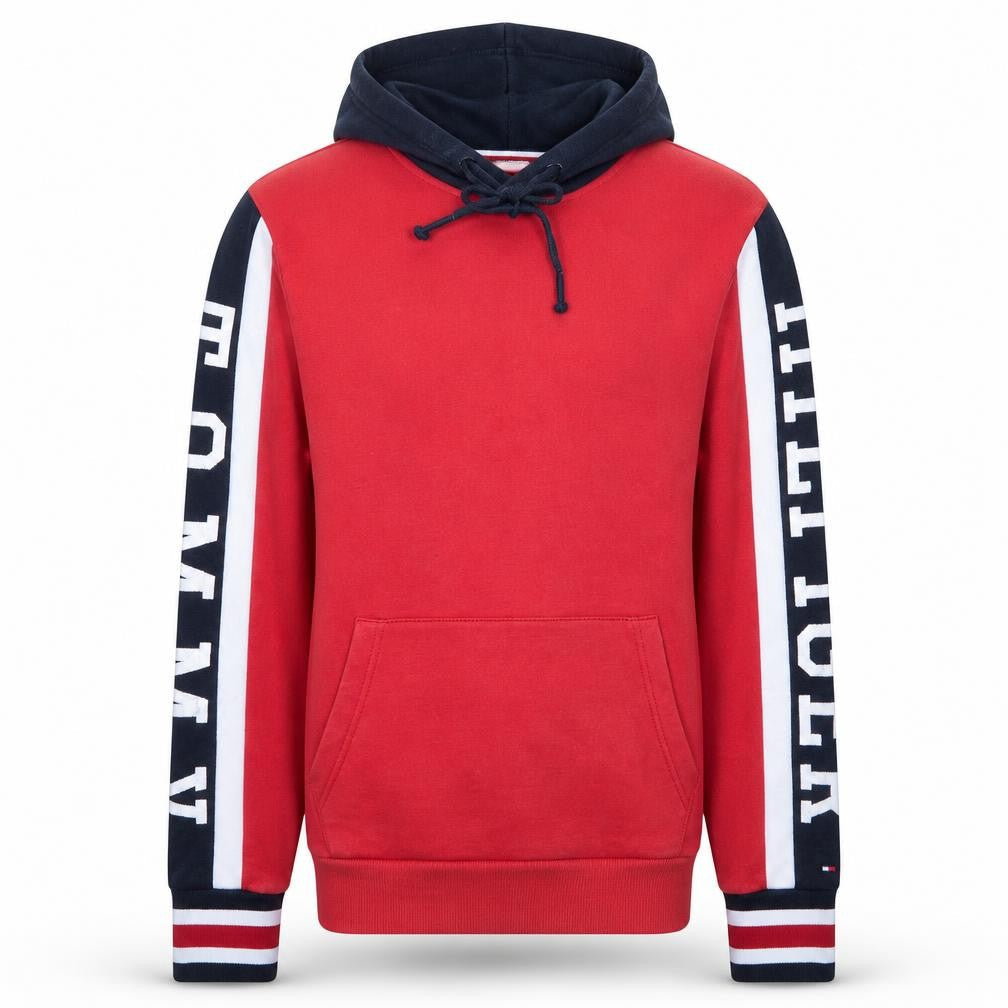 Mens UK Size S Tommy Hilfiger Red Pullover Hoodie