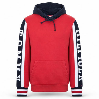 Mens UK Size S Tommy Hilfiger Red Pullover Hoodie