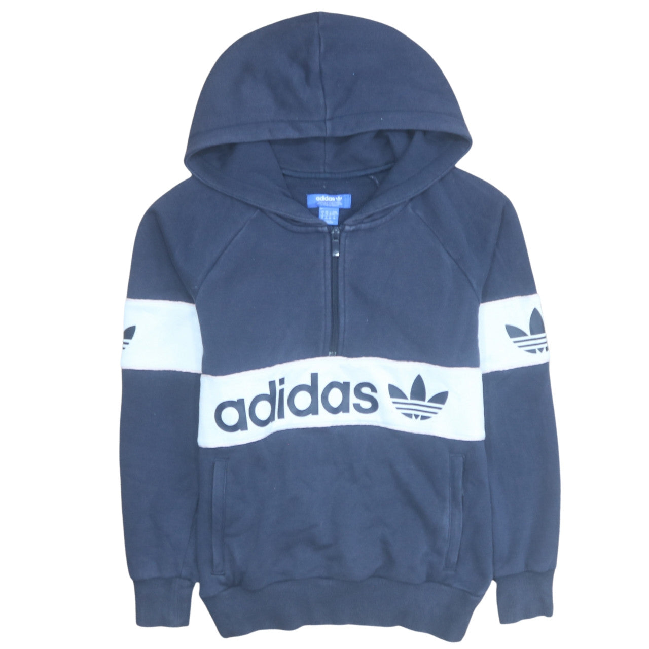 Womens UK Size 6 adidas Blue Pullover Hoodie