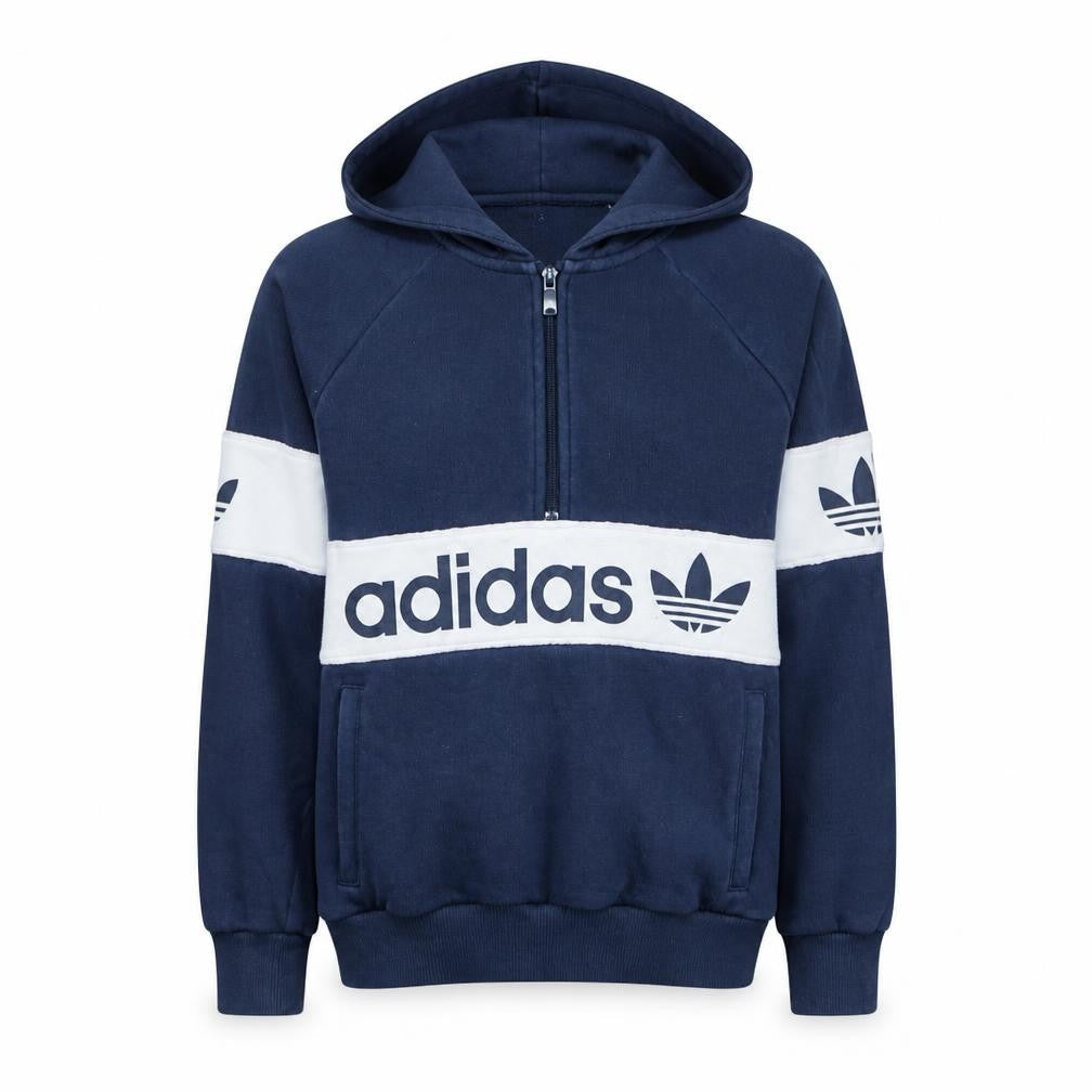 Womens UK Size 6 adidas Blue Pullover Hoodie