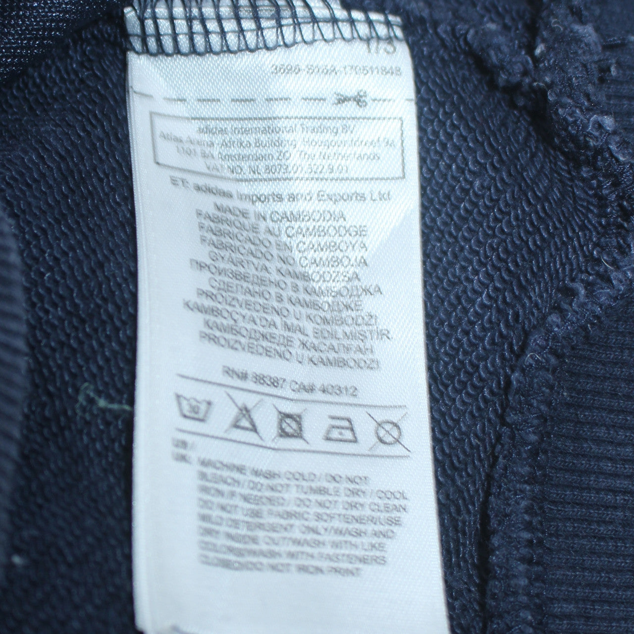 Womens UK Size 6 adidas Blue Pullover Hoodie