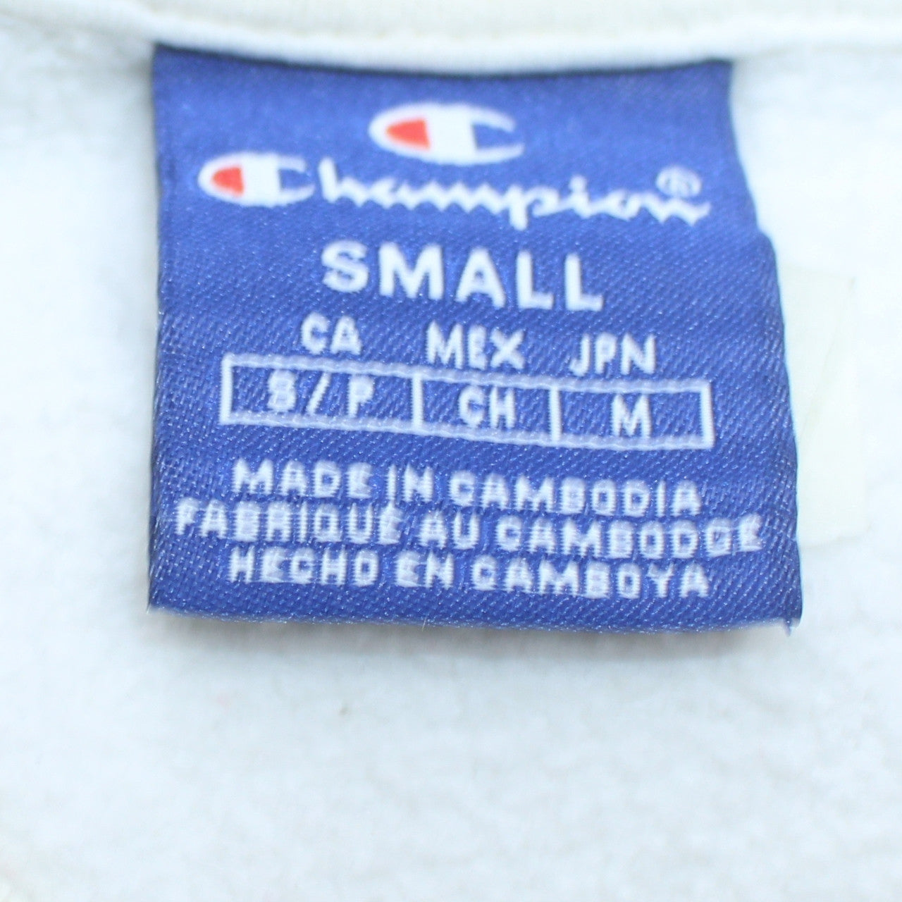 Womens UK Size S Champion White Pullover Sweatshirt