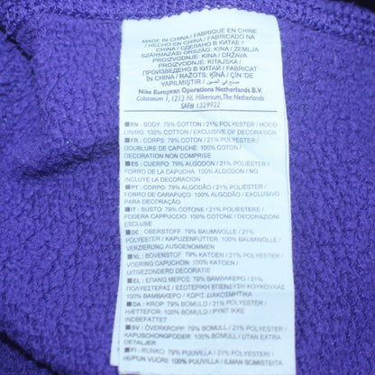 Mens UK Size S Nike Purple Full Zip Hoodie