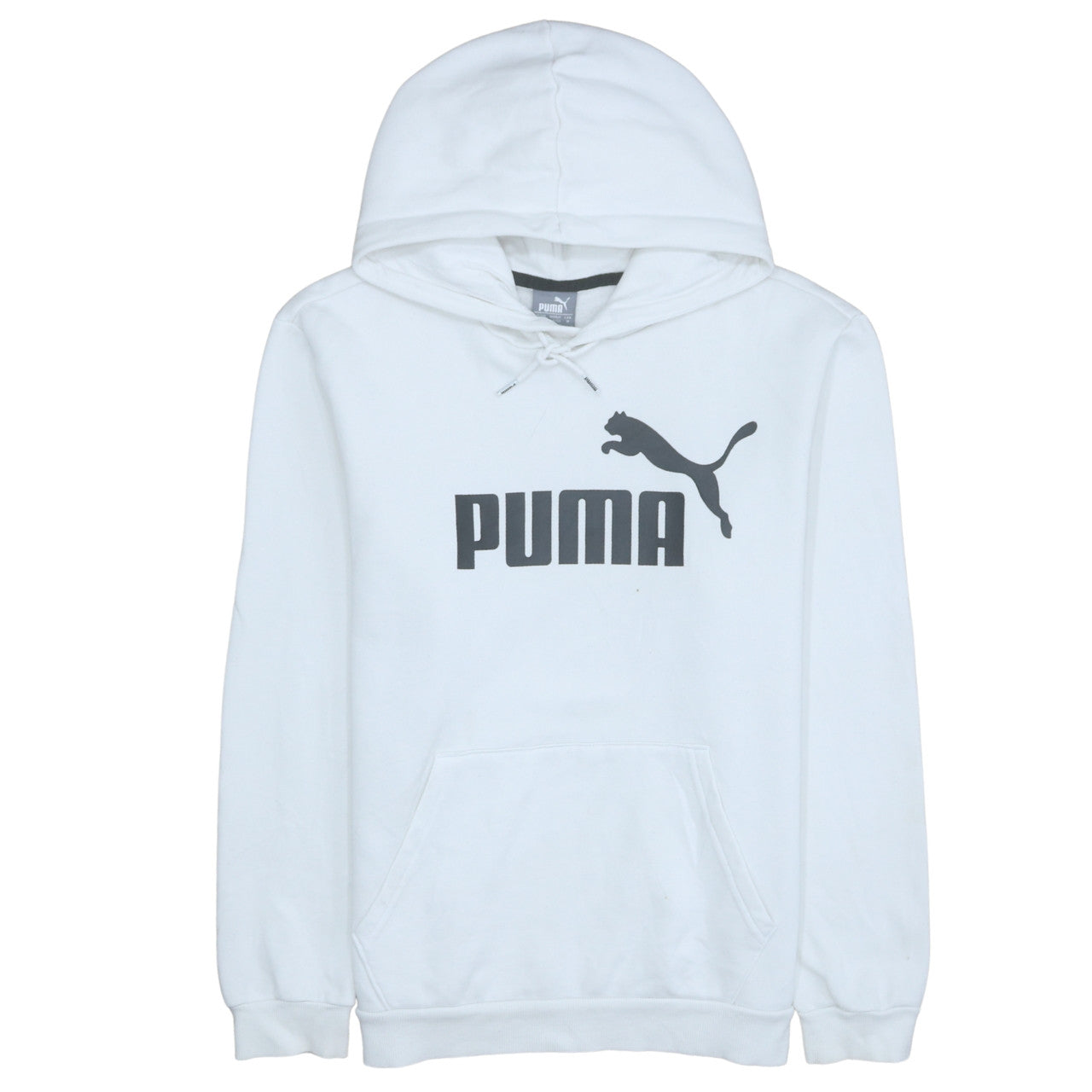 Mens UK Size M PUMA White Pullover Hoodie