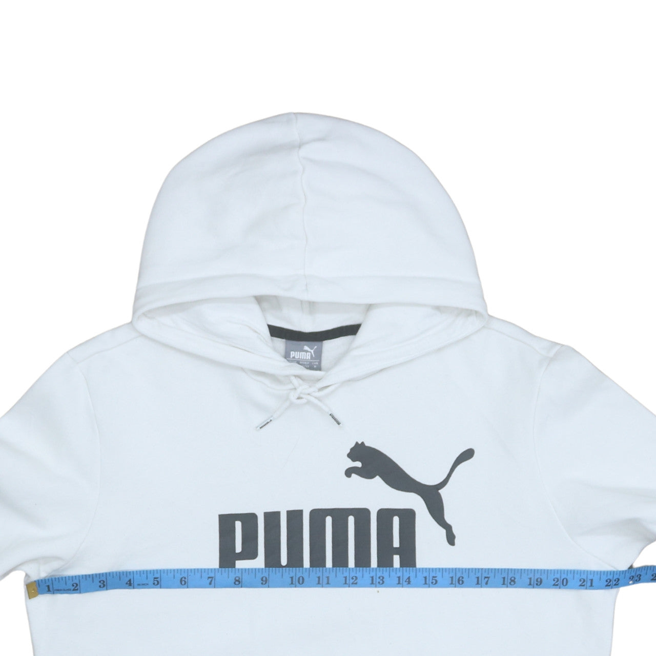 Mens UK Size M PUMA White Pullover Hoodie