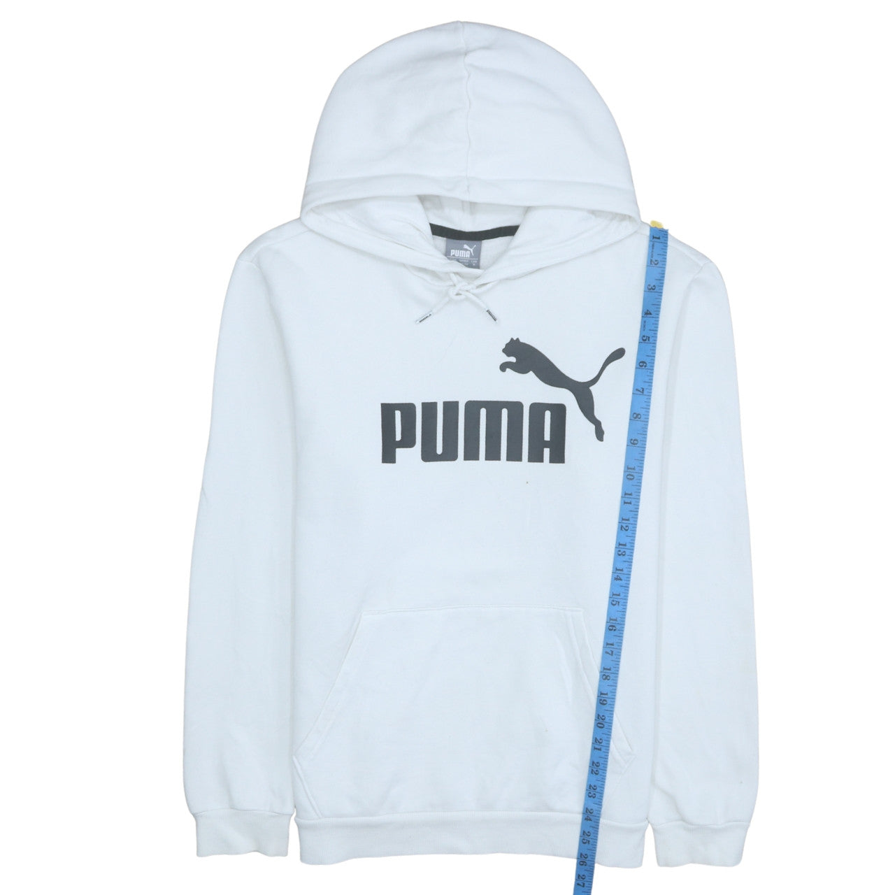 Mens UK Size M PUMA White Pullover Hoodie