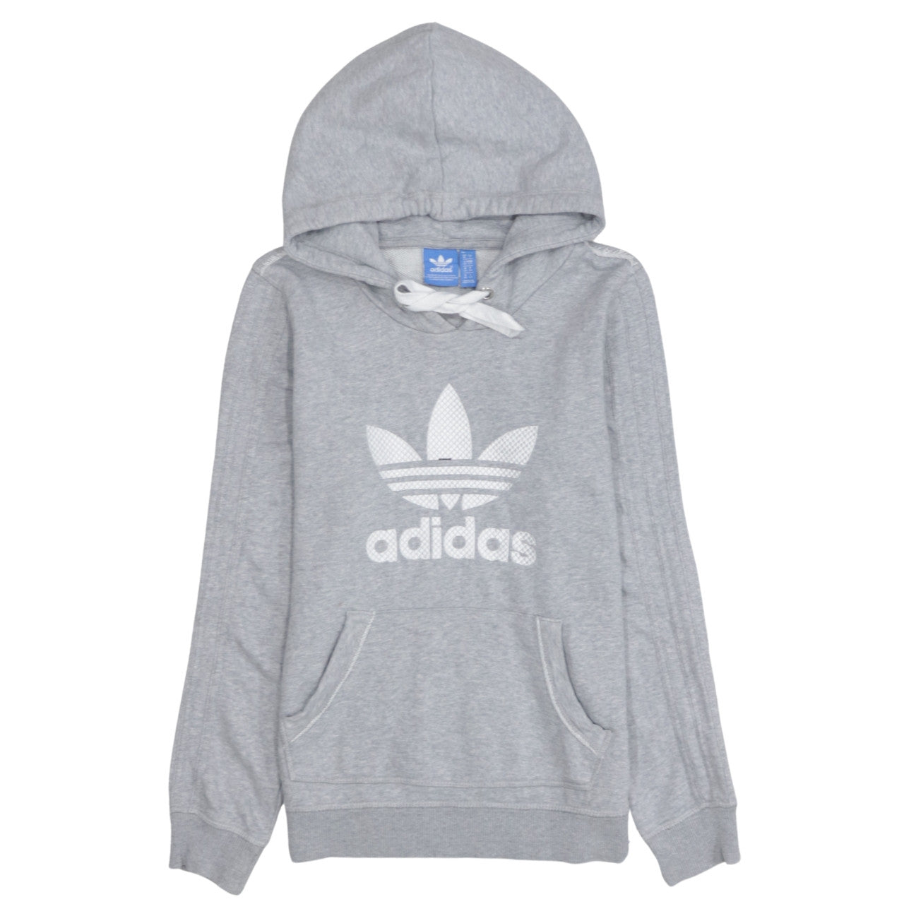 Womens UK Size 10 adidas Grey Pullover Hoodie