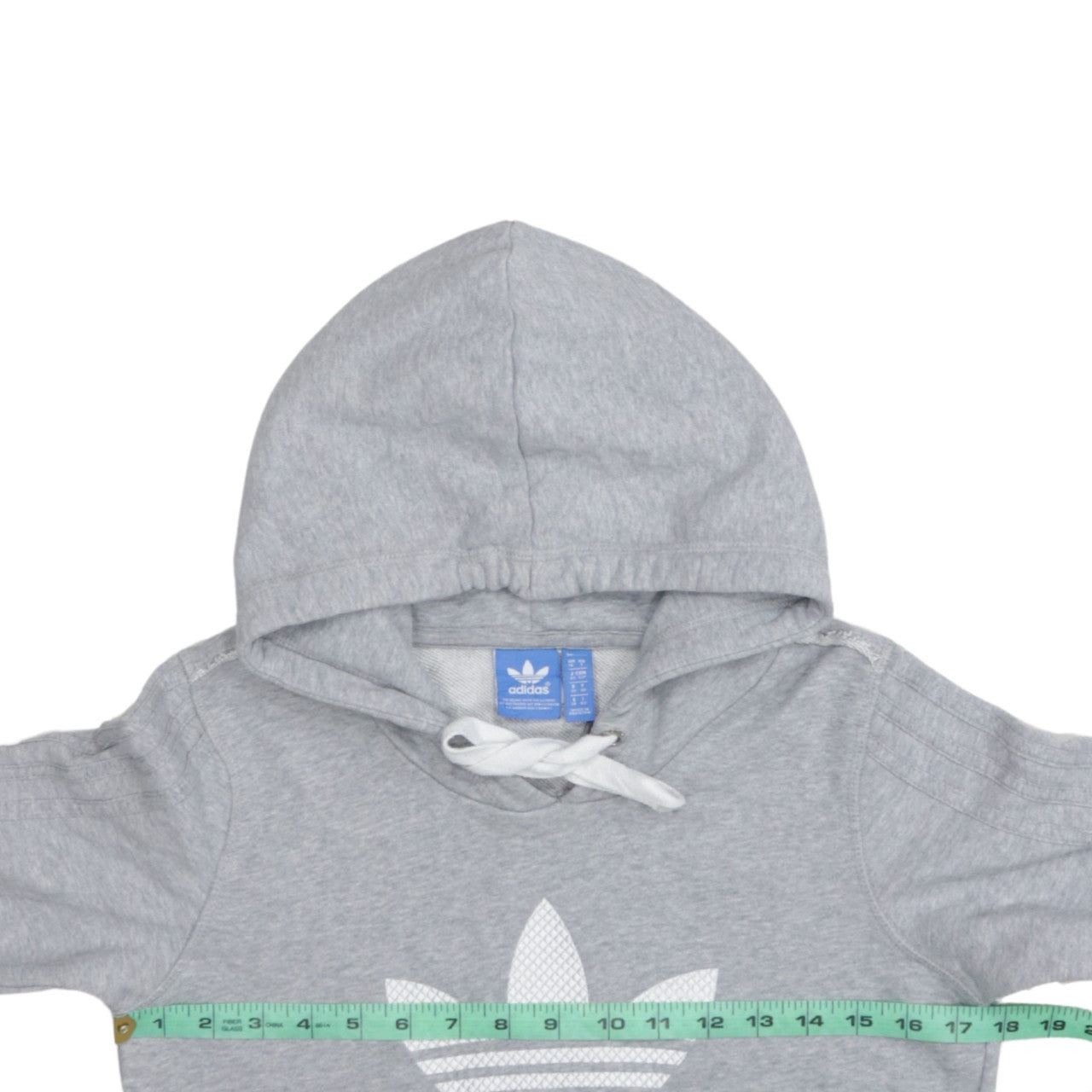 Womens UK Size 10 adidas Grey Pullover Hoodie