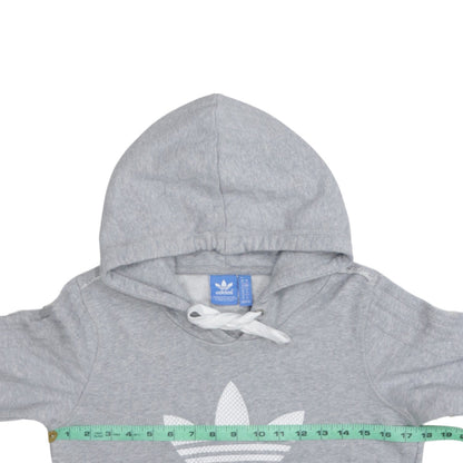 Womens UK Size 10 adidas Grey Pullover Hoodie