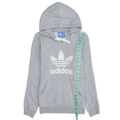 Womens UK Size 10 adidas Grey Pullover Hoodie