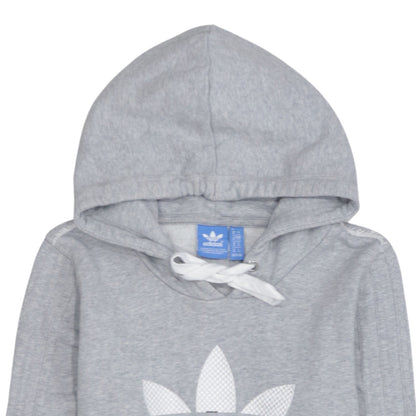 Womens UK Size 10 adidas Grey Pullover Hoodie